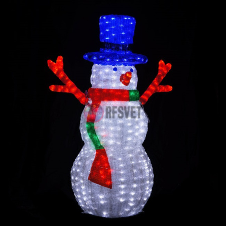 Световая фигура акриловая «Снеговик-лесовик», 100 см