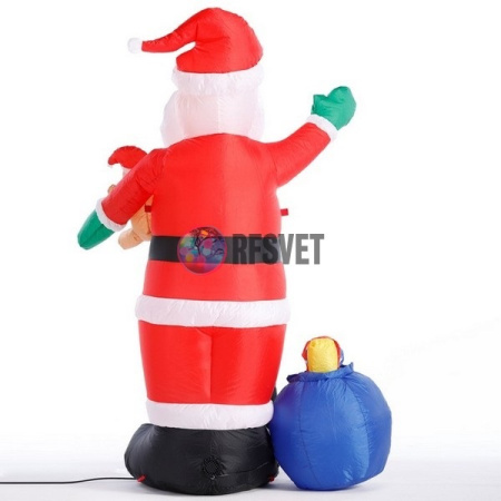 Фигура надувная «Дед Мороз с мешком и медвежонком», 180 см
