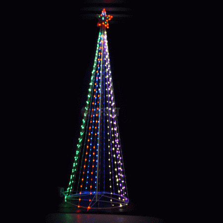 Объемная световая фигура Елка, 2м, диаметр 60см, smart диоды