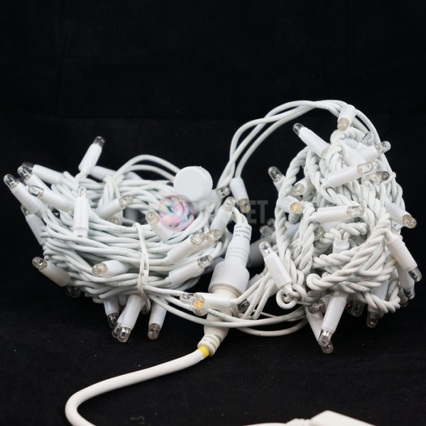 Гирлянда светодиодная Стринг Лайт, красная, мерцающая, IP65 каучук, 10м