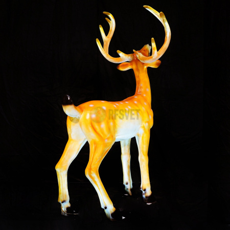 Объемная фигура из стекловолокна "Олень", 160*125*65 см, с трансформатором