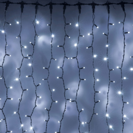 Световой дождь (LED Плей Лайт), 2*12м, белый ч/п