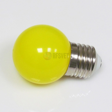 LED Лампа Е27, цвет: желтый, 5 диодов D45мм, н/з