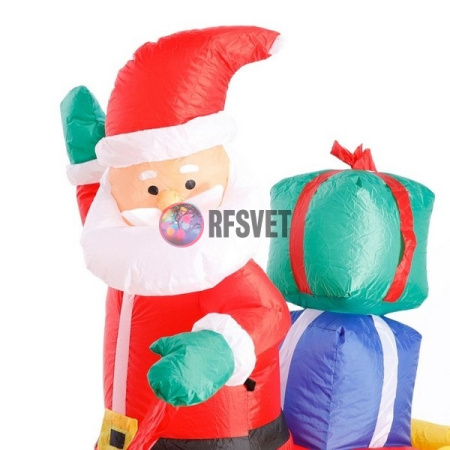 Фигура надувная «Олень с санями», 180 см