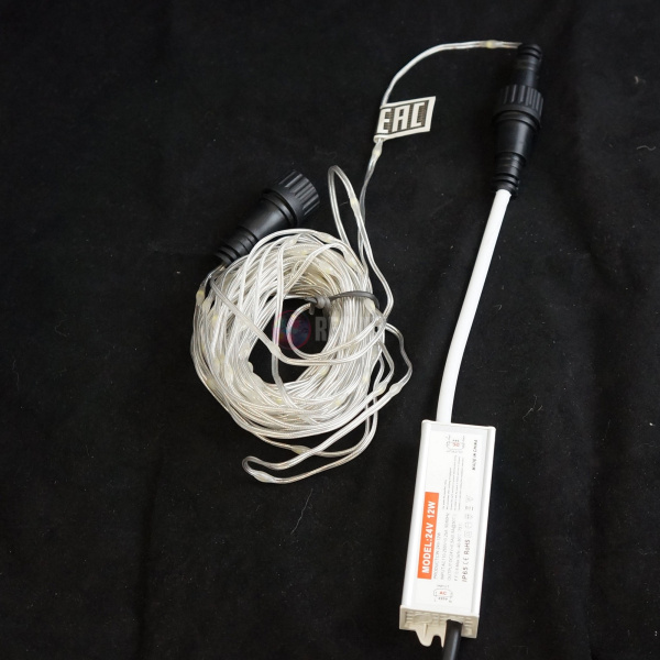 Гирдянда-нить, светодиодная, 24в, цвет красный