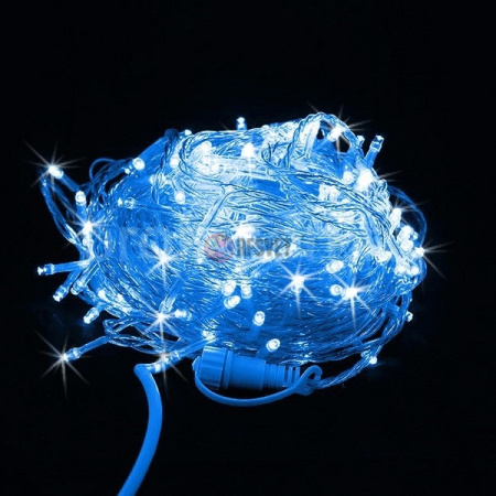Гирлянда светодиодная Стринг Лайт, синяя, мерцающая, 20м