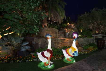 Объемная фигура из стекловолокна "Гусь", 42*32*72 см, с трансформатором