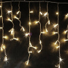 Гирлянда-бахрома светодиодная, 4.8*0.6м, теплый белый, мерцающая
