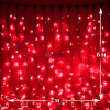 Светодиодный дождь (LED Плей Лайт), 2*6 м, красный, мерцающий