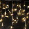 Гирлянда-бахрома светодиодная, 4.8*0.6м, теплый белый, мерцающая
