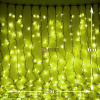 Светодиодный дождь (LED Плей Лайт), 2*6 м, желтый, мерцающий