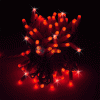 Гирлянда светодиодная Стринг Лайт, красная, мерцающая, IP65 каучук, 10м