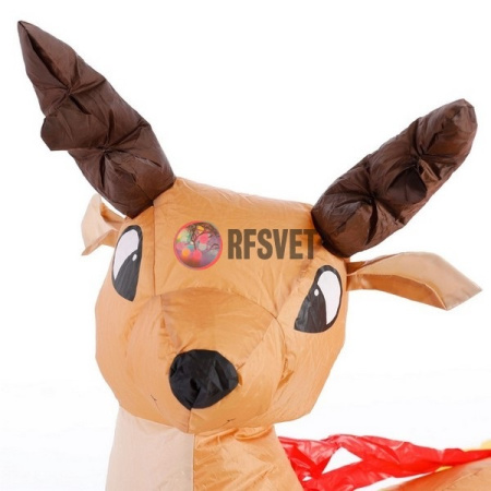 Фигура надувная «Олень с санями», 180 см