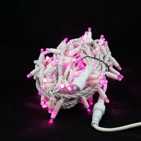 Гирлянда-нить LED Стринг Лайт, 10м, розовая, влагозащищенная