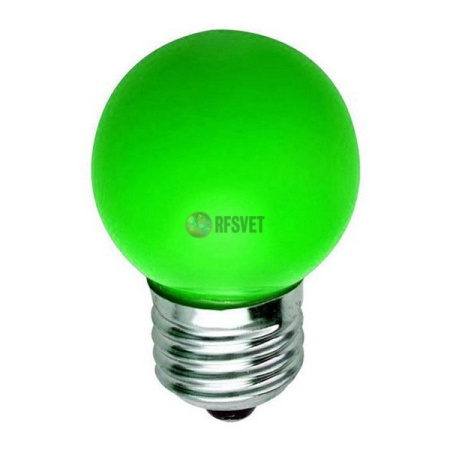 LED Лампа Е27, цвет: зеленый, 5 диодов