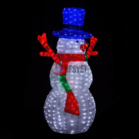 Световая фигура акриловая «Снеговик-лесовик», 100 см