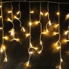 Светодиодная гирлянда-бахрома, 5*0.7м, желтая, мерцающая