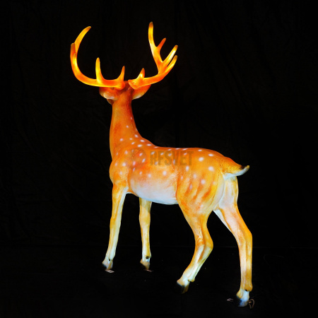 Объемная фигура из стекловолокна "Олень", 185*156*85 см, с трансформатором