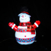 Объемная фигура из стекловолокна "Снеговик в цилиндре" 85*70*50 см, с трансформатором