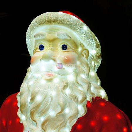 Объемная фигура из стекловолокна "Санта с подарками" 170*85*65 см, с трансформатором
