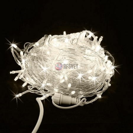 Гирлянда светодиодная Стринг Лайт, теплый белый, мерцающая, 20м