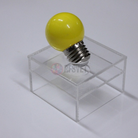 LED Лампа Е27, цвет:   желтый,5 диодов D45мм