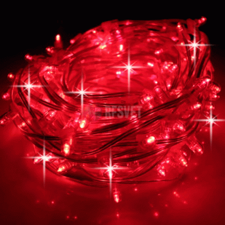 LED Клип Лайт, комплект 30м, Flash, красный