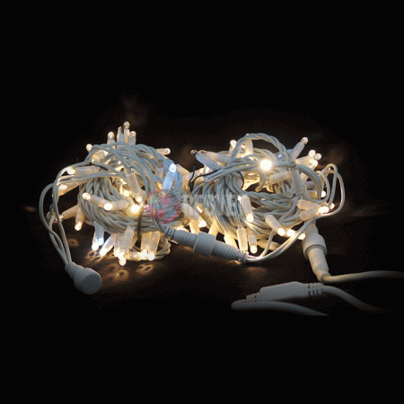 Гирлянда-нить LED Стринг Лайт мерцающая, 10м, теплый белый, влагозащищенная