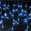 Гирлянда-бахрома светодиодная, 4.8*0.6м, синяя, мерцающая