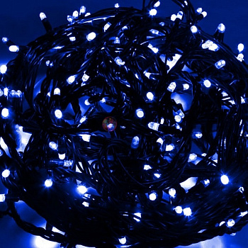 Светодиодная гирлянда (LED ТвинклЛайт) 20м, синие диоды с контр.