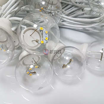 Комплекты Гирлянды белт-лайт с лампочками, теплый белый