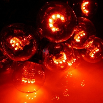 Комплекты Гирлянды белт-лайт с лампочками, красные