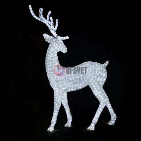 Пара благородных оленей (белый)