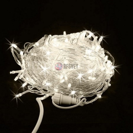 Гирлянда светодиодная Стринг Лайт, теплый белый, мерцающая, 20м