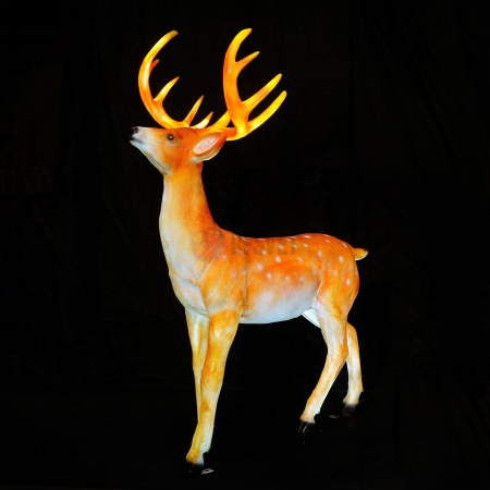 Объемная фигура из стекловолокна "Олень", 185*156*85 см, с трансформатором