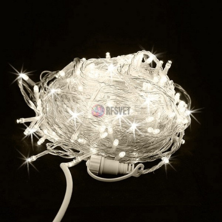 Гирлянда светодиодная Стринг Лайт, теплый белый, мерцающая, 10м