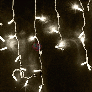 Светодиодная гирлянда-бахрома мерцающая, 3*0.5м, теплый белый