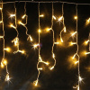 Светодиодная гирлянда-бахрома, 4.8*0.6м, желтая, мерцающая