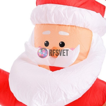 Фигура надувная «Дед Мороз с мешком и медвежонком», 180 см