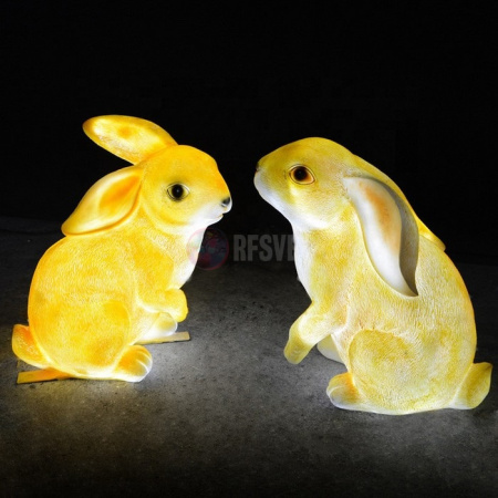 Объемная фигура из стекловолокна "Кролик", 40*38*28 см, с трансформатором