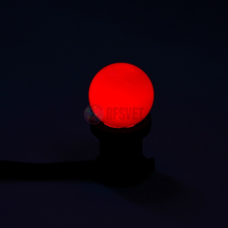 LED Лампа Е27, цвет: красный , 5 диодов D45мм