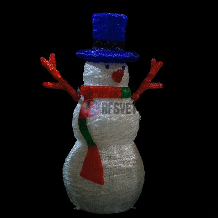 Световая фигура акриловая «Снеговик-лесовик», 100 см