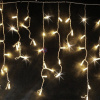 Гирлянда-бахрома светодиодная, 4.8*0.6м, теплый белый, мерцающая