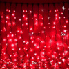 Светодиодный дождь (LED Плей Лайт), 2*6 м, красный, мерцающий