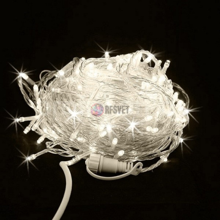 Гирлянда светодиодная Стринг Лайт, теплый белый, мерцающая, 10м