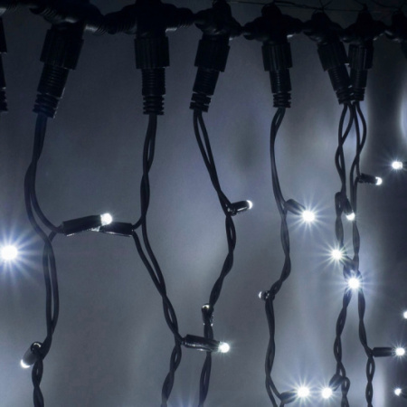 Световой дождь (LED Плей Лайт), 2*12м, белый ч/п