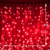 Светодиодный дождь (LED Плей Лайт), 2*6 м, красный, мерцающий