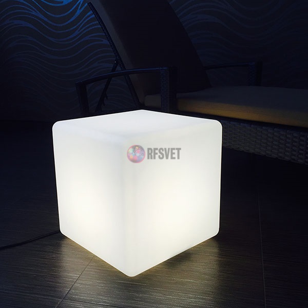 Светящийся одноцветный LED куб,50см от сети 220B, арт. 022В