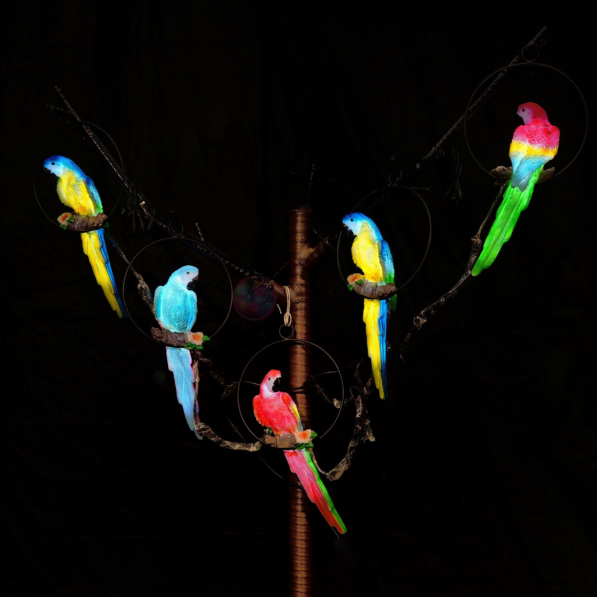 Объемная фигура из стекловолокна "Попугай", 16*15*49 см, с трансформатором, набор