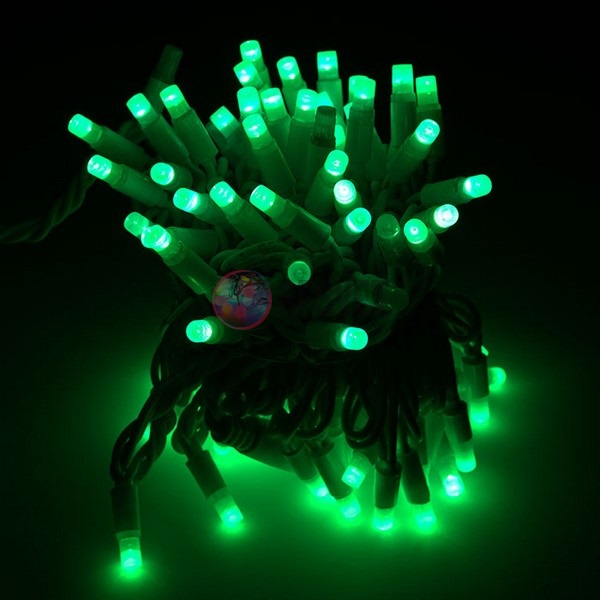 Гирлянда-нить LED Стринг Лайт, 10м,24В зеленая, влагозащищенная
